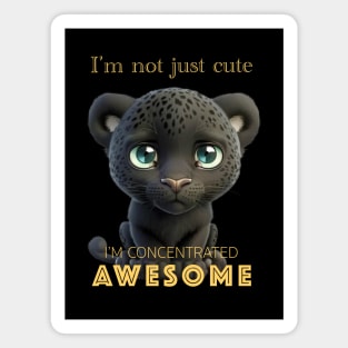 Panther Concentrated Awesome Cute Adorable Funny Quote Magnet